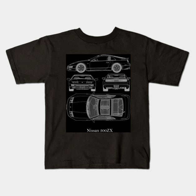 Nissan 300zx Kids T-Shirt by AliceEye555